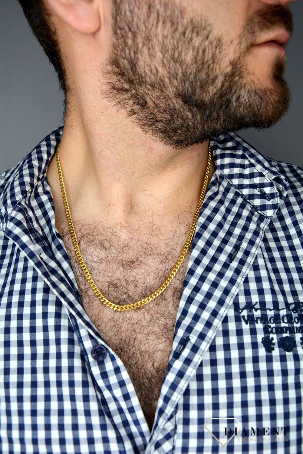 Złoty łańcuszek 585 pancerka 4 mm DIA-LAN-1118-585D 4mm ✅ Złoty łańcuszek o splocie pancerki ✅.jpg